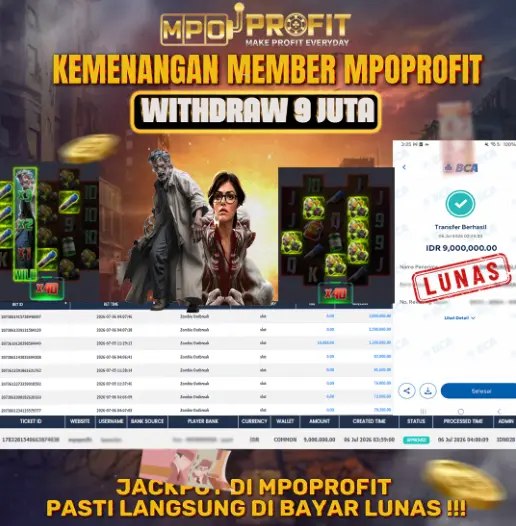 MPOPROFIT JACKPOT SLOT PGSOFT! KEMENANGAN MURNI DI (ZOMBIE OUTBREAK TOTAL RP 9.000.000,- LUNAS)